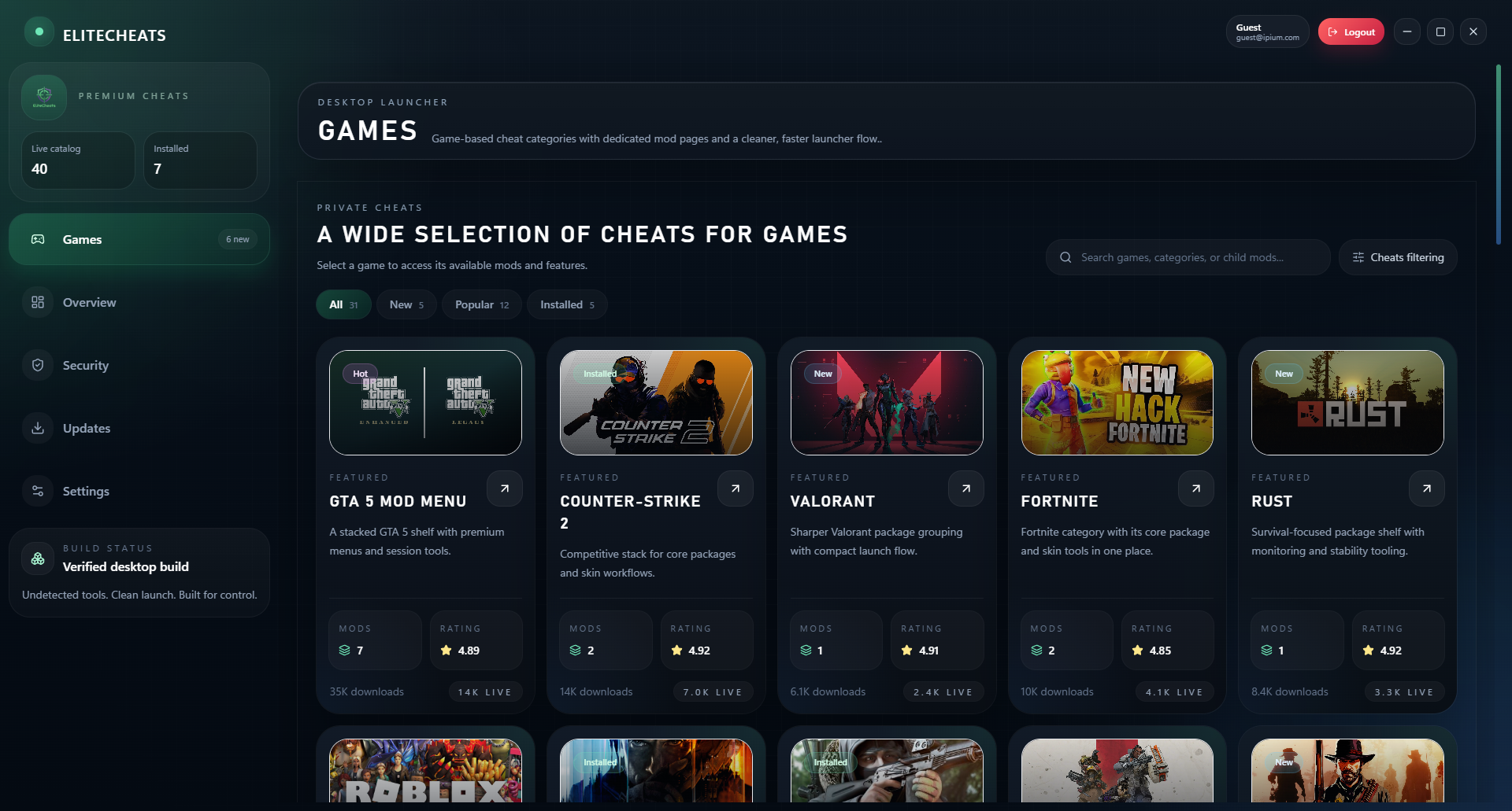 Loader interface preview